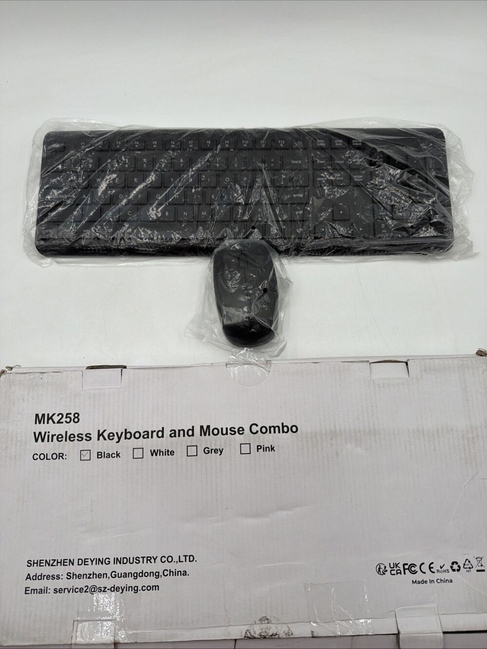 Wireless Keyboard & Mouse Combo-White USB Full-size Ergonomic Silent